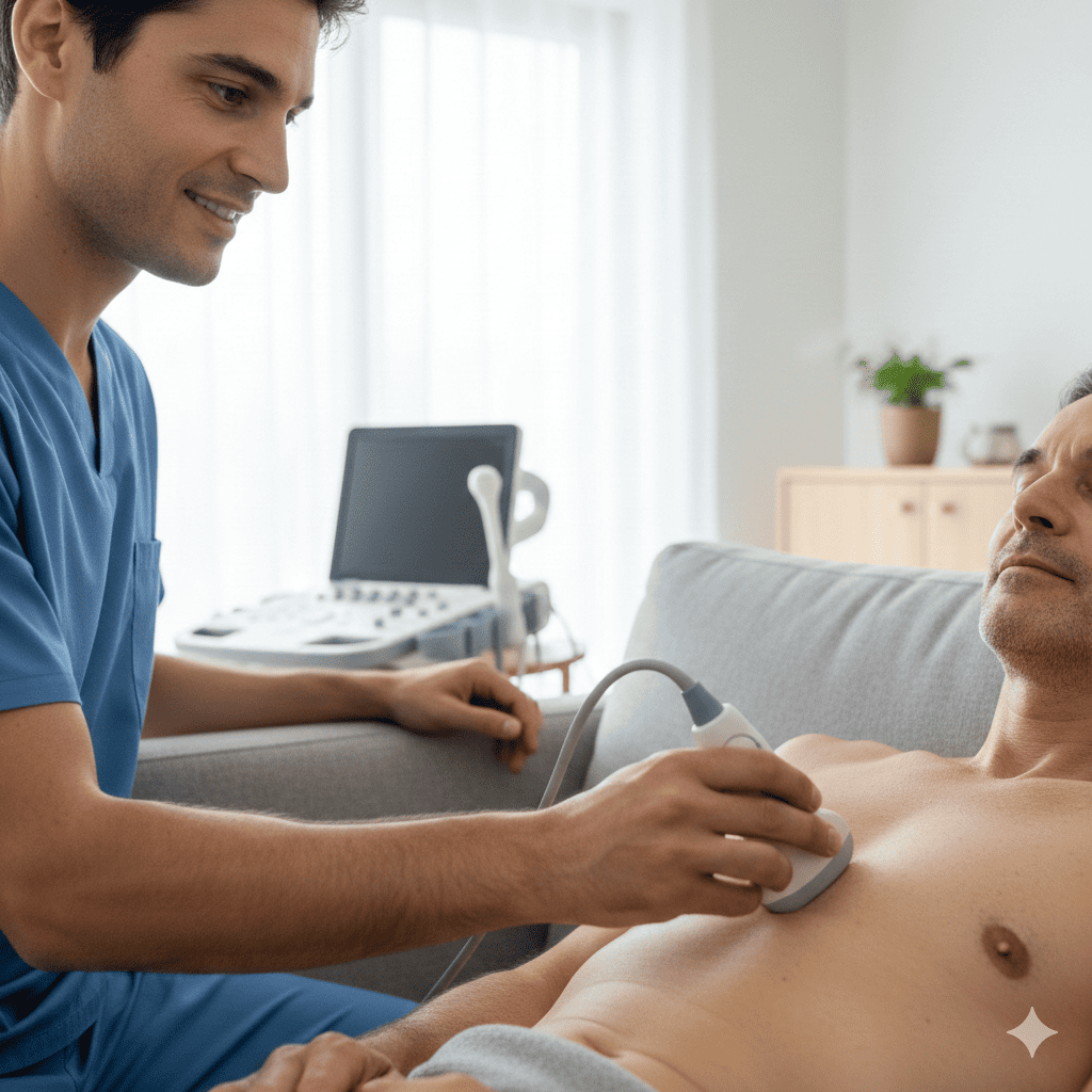 أشعة ايكو على القلب بالمنزل